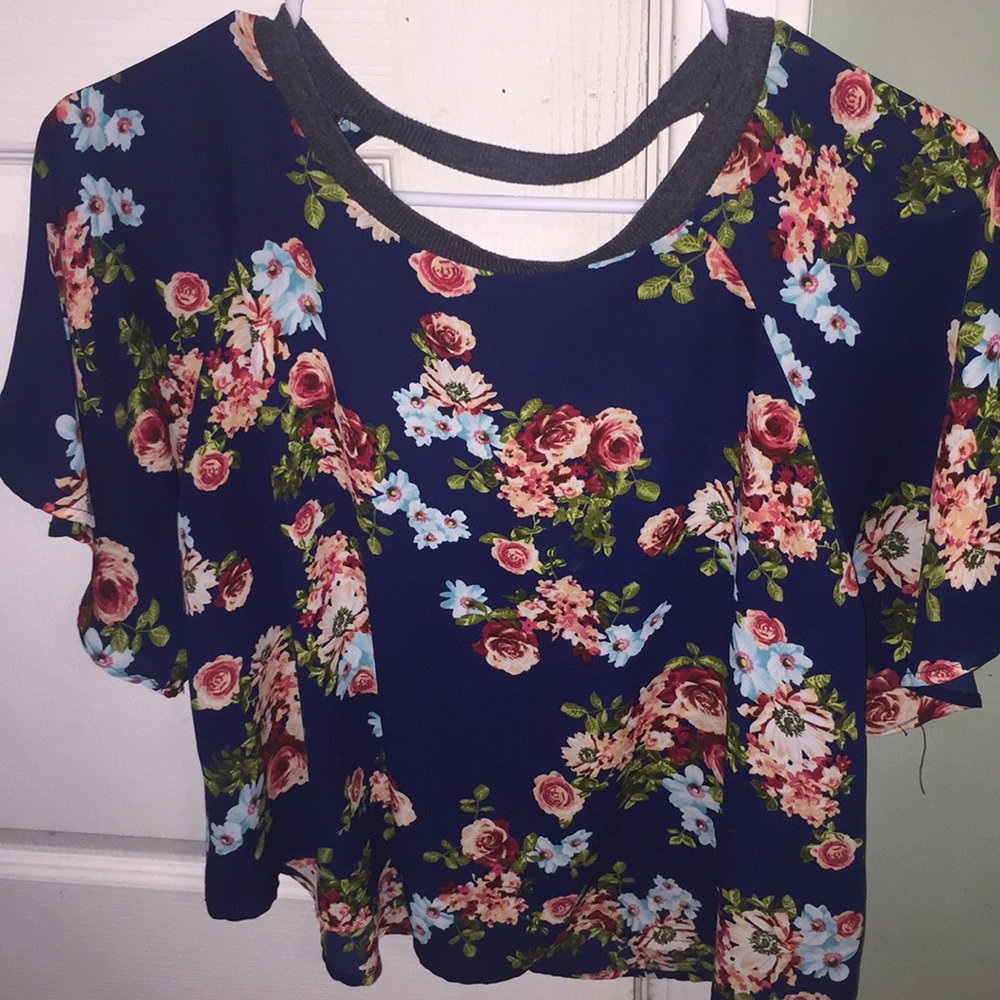 A silk floral top